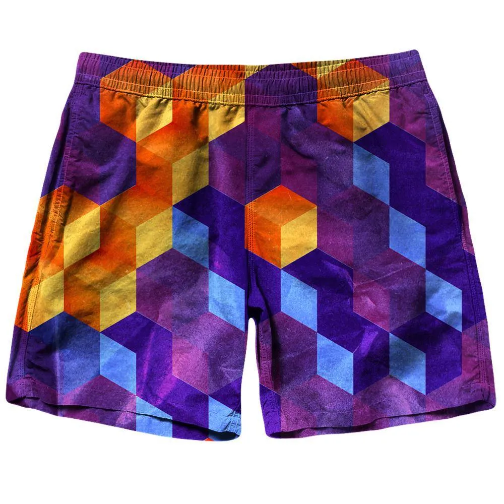 Cubed Purple Shorts