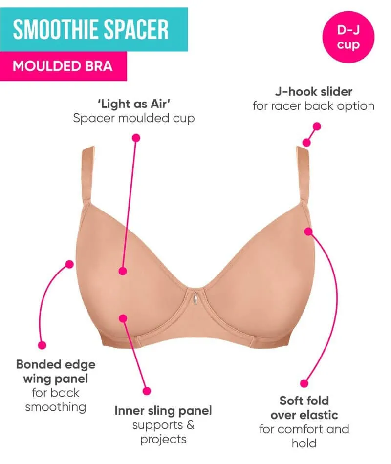 Curvy Kate Smoothie Spacer T-Shirt Plunge Bra - Black