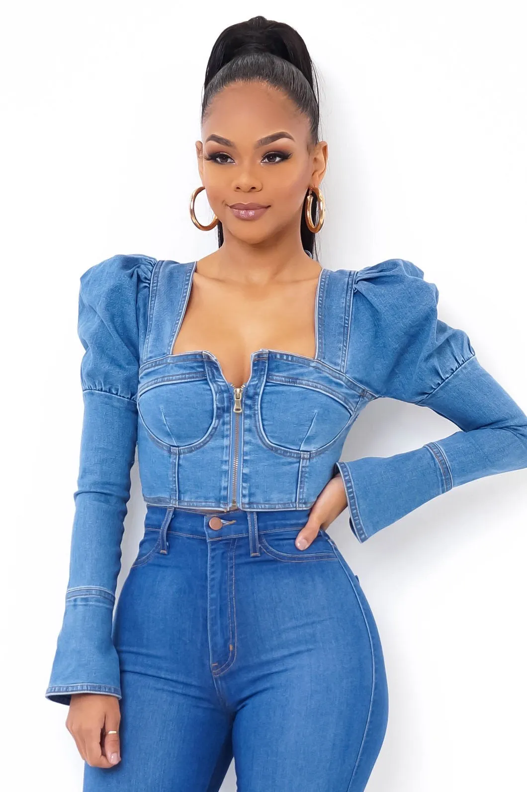Dalia denim top