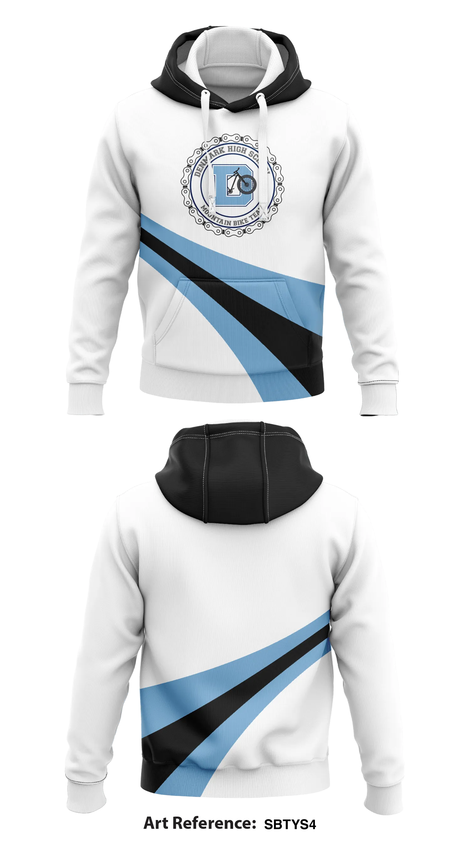 Denmark High School Mountain Bike Team Store 1 Core Men's Hooded Performance Sweatshirt - sBtYs4