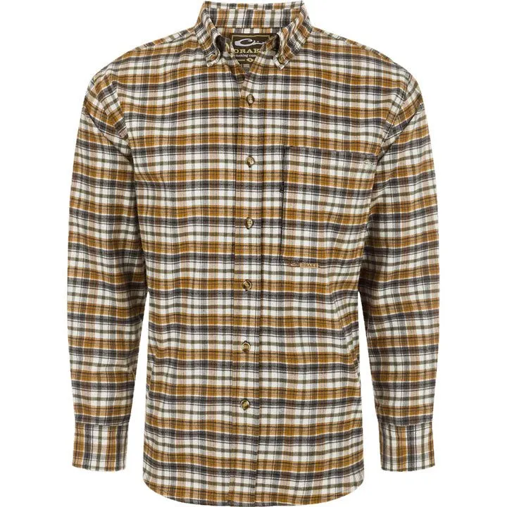 Drake Autumn Brushed Twill Plaid Long Sleeve Shirt