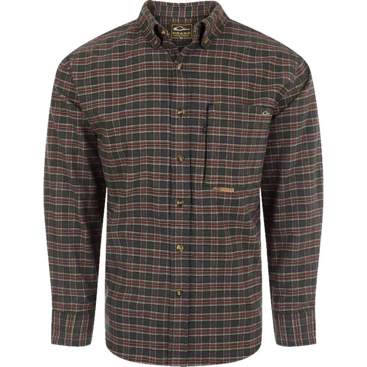 Drake Autumn Brushed Twill Plaid Long Sleeve Shirt