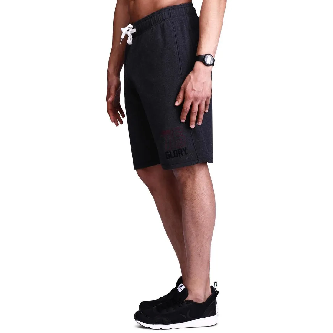 Dry Skin Bodybuilding Print Shorts - Dark Grey
