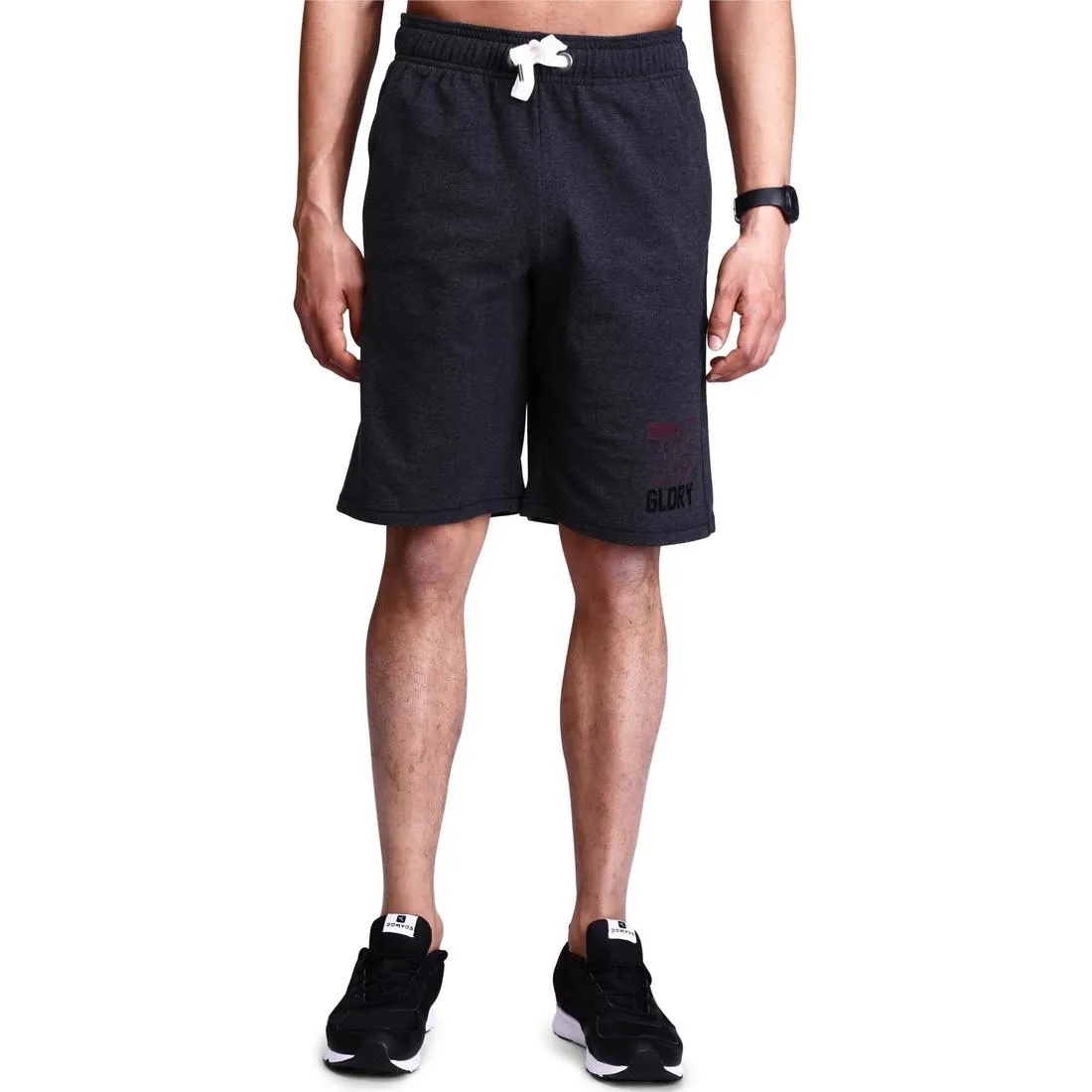 Dry Skin Bodybuilding Print Shorts - Dark Grey