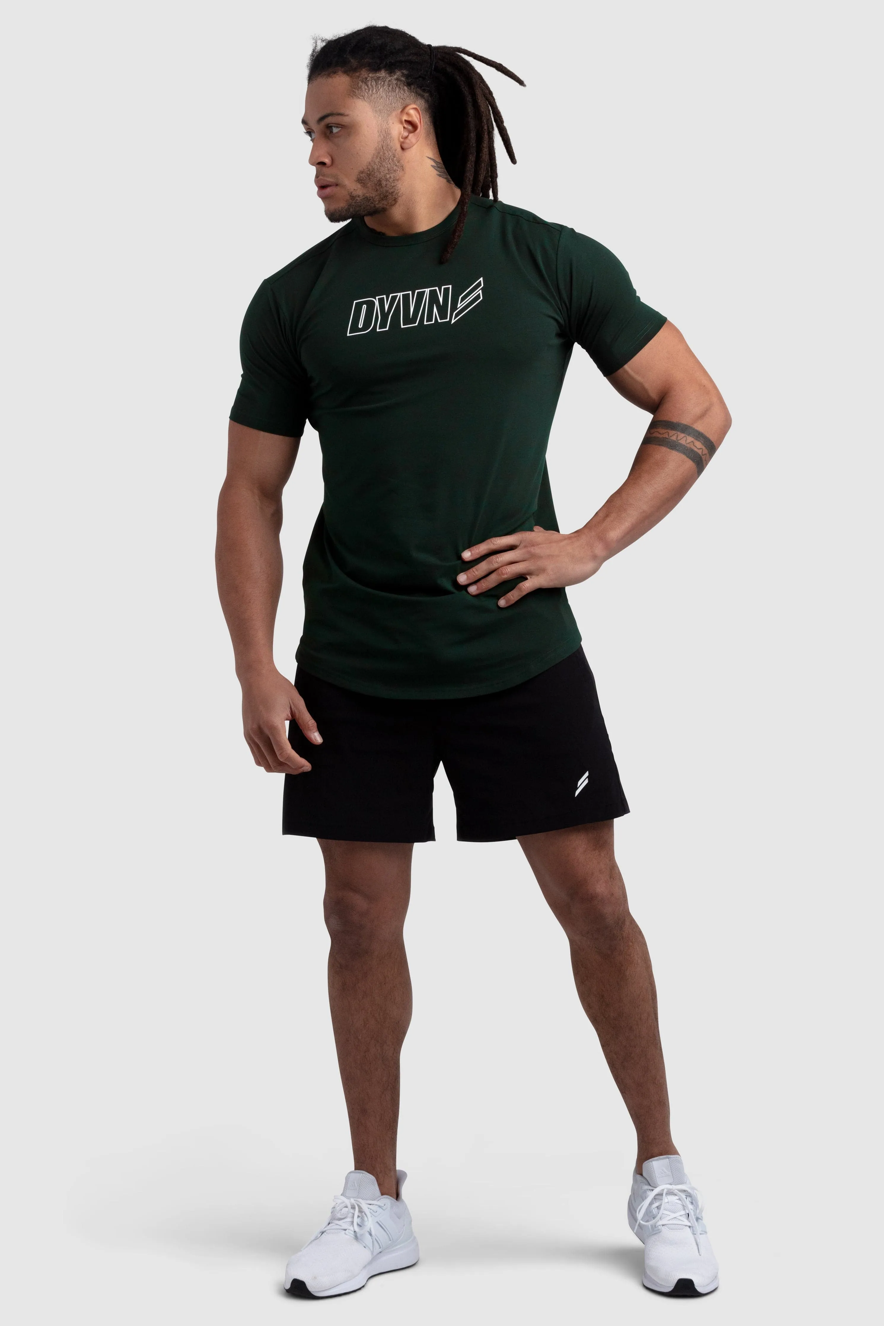 DYVN Drop Tee 'Outlined' - Green