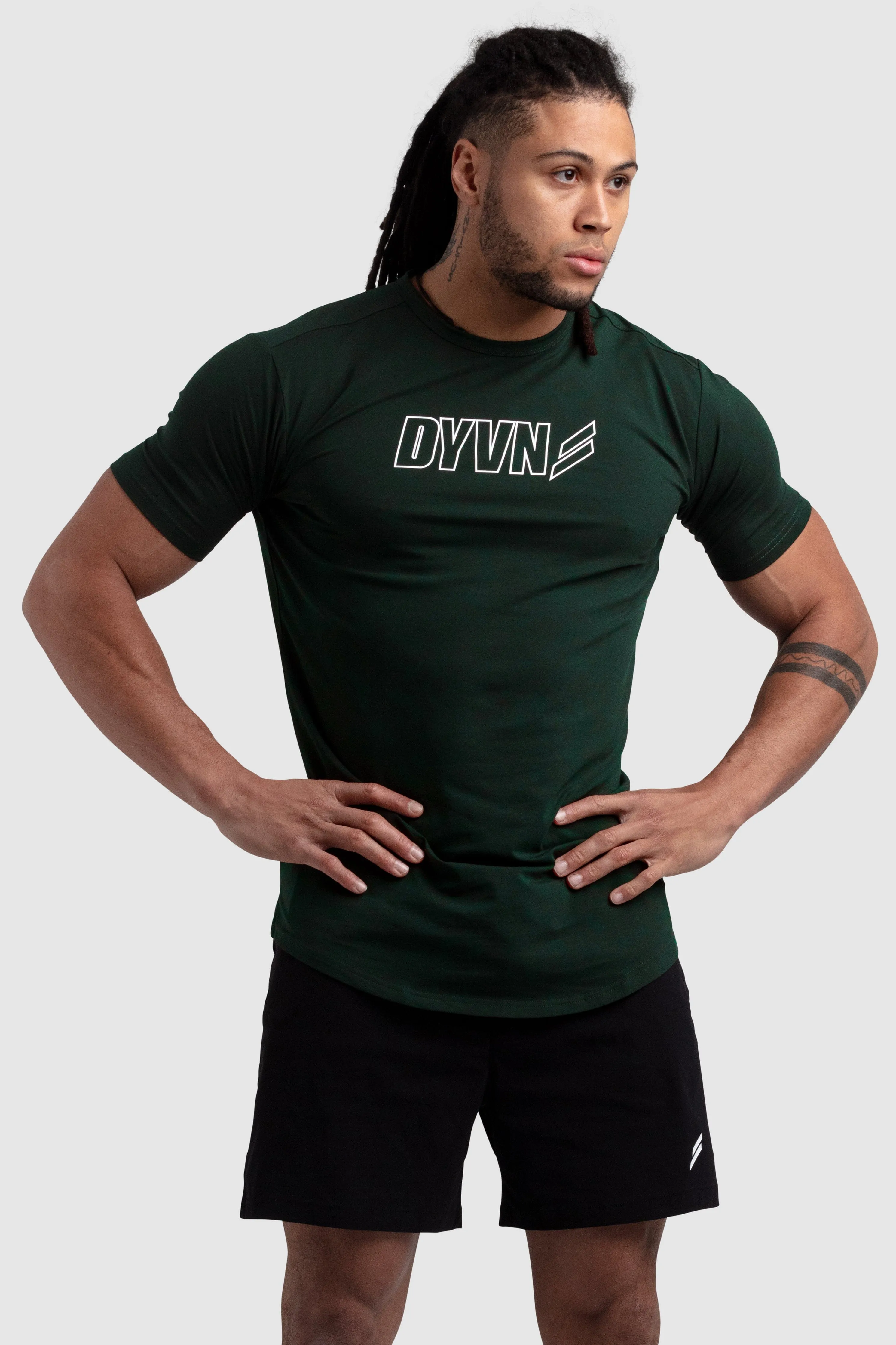 DYVN Drop Tee 'Outlined' - Green