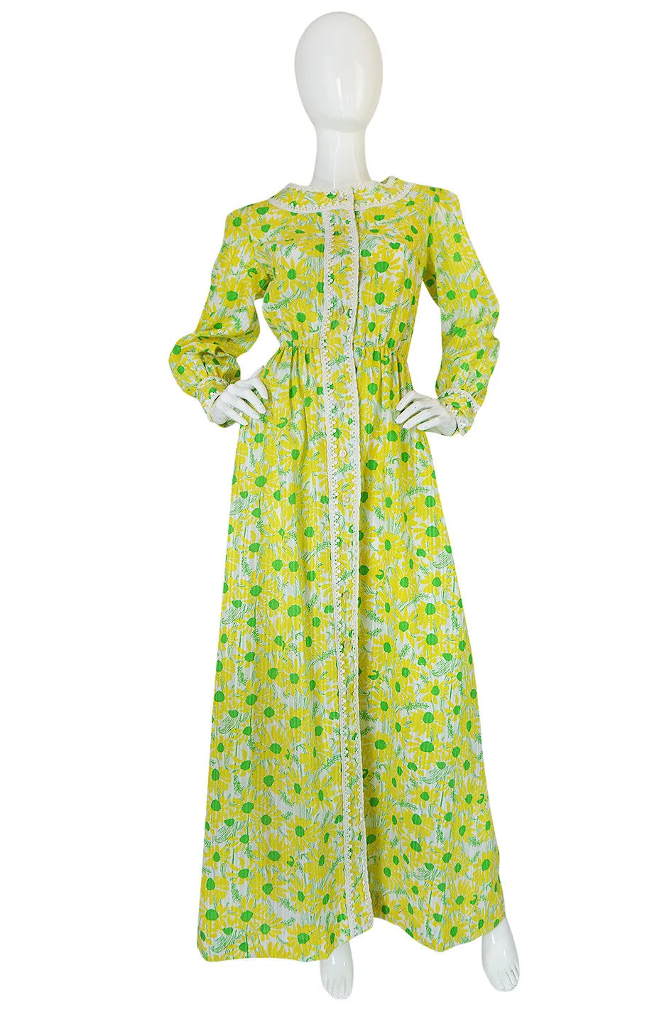 Early 1960s "The Lilly" Lilly Pulitzer Yellow & Green Floral Dress