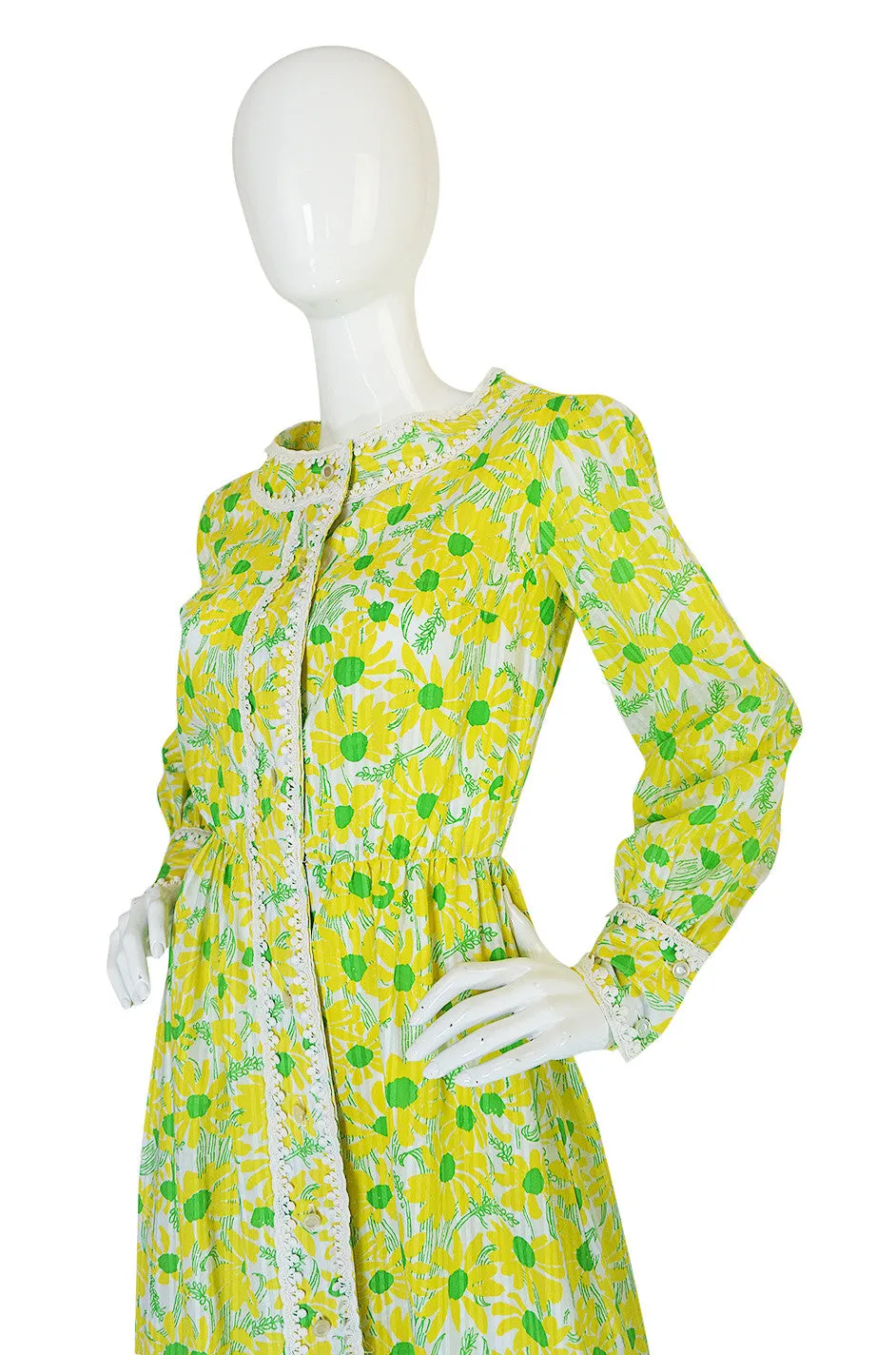 Early 1960s "The Lilly" Lilly Pulitzer Yellow & Green Floral Dress