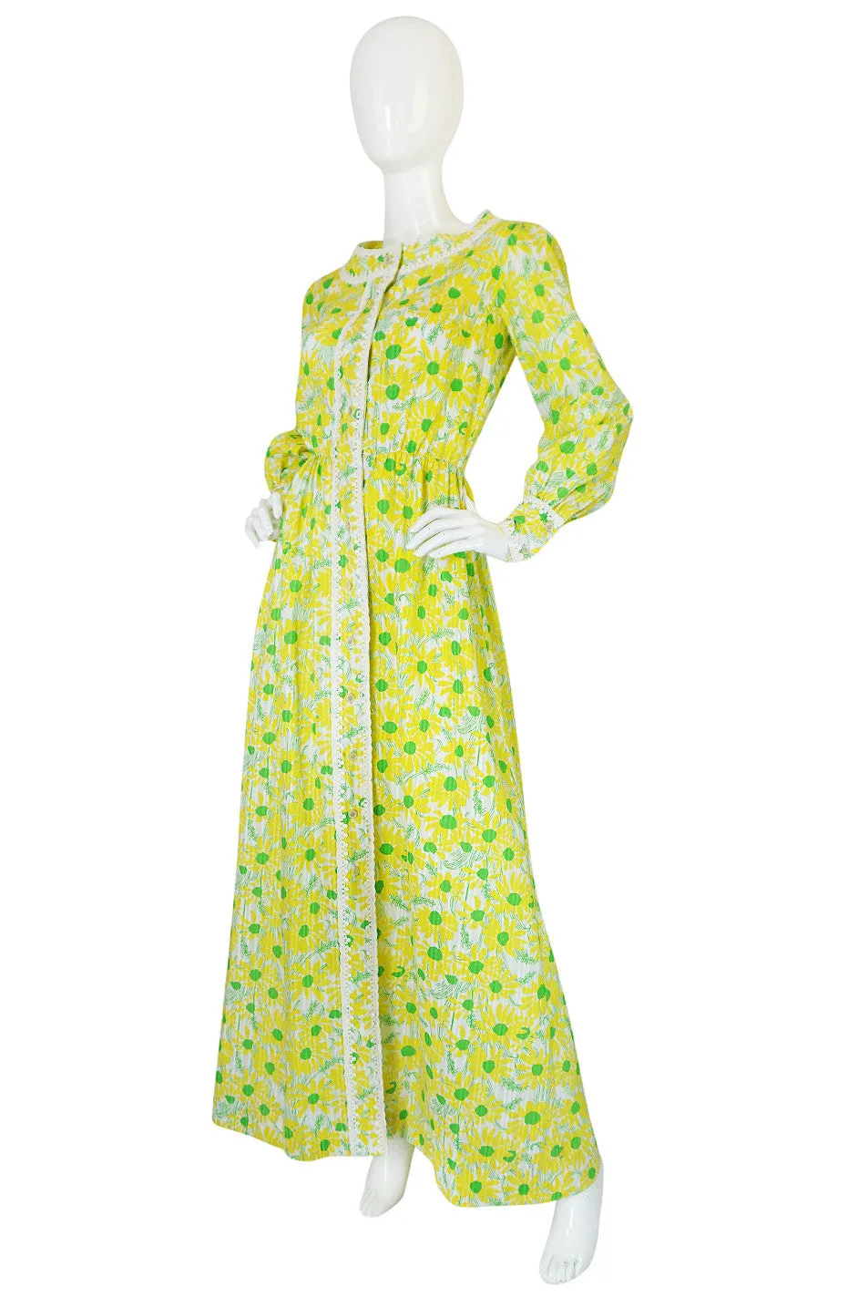 Early 1960s "The Lilly" Lilly Pulitzer Yellow & Green Floral Dress