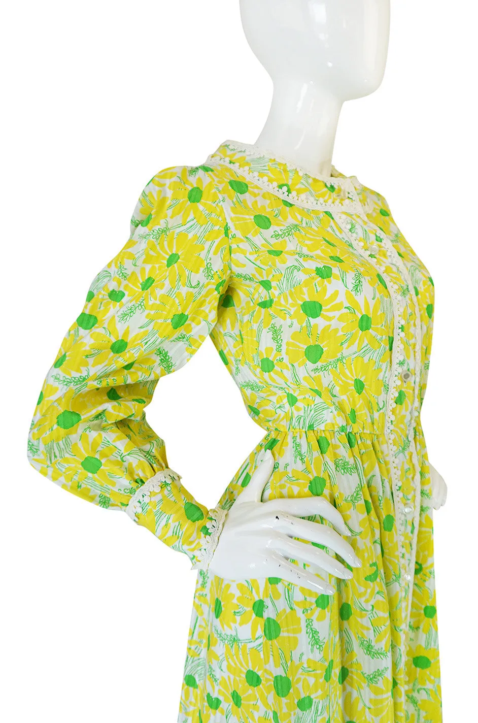 Early 1960s "The Lilly" Lilly Pulitzer Yellow & Green Floral Dress