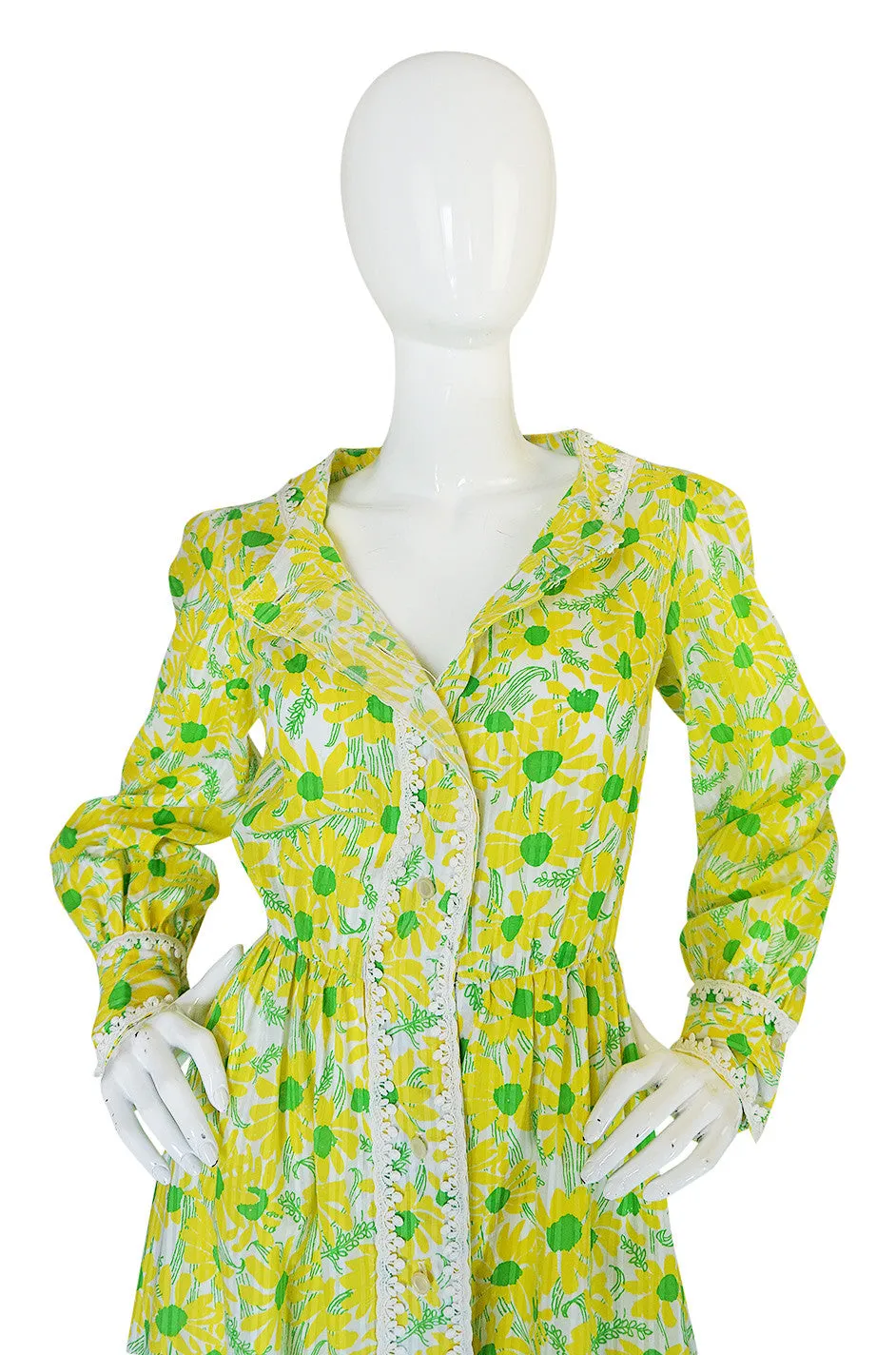 Early 1960s "The Lilly" Lilly Pulitzer Yellow & Green Floral Dress