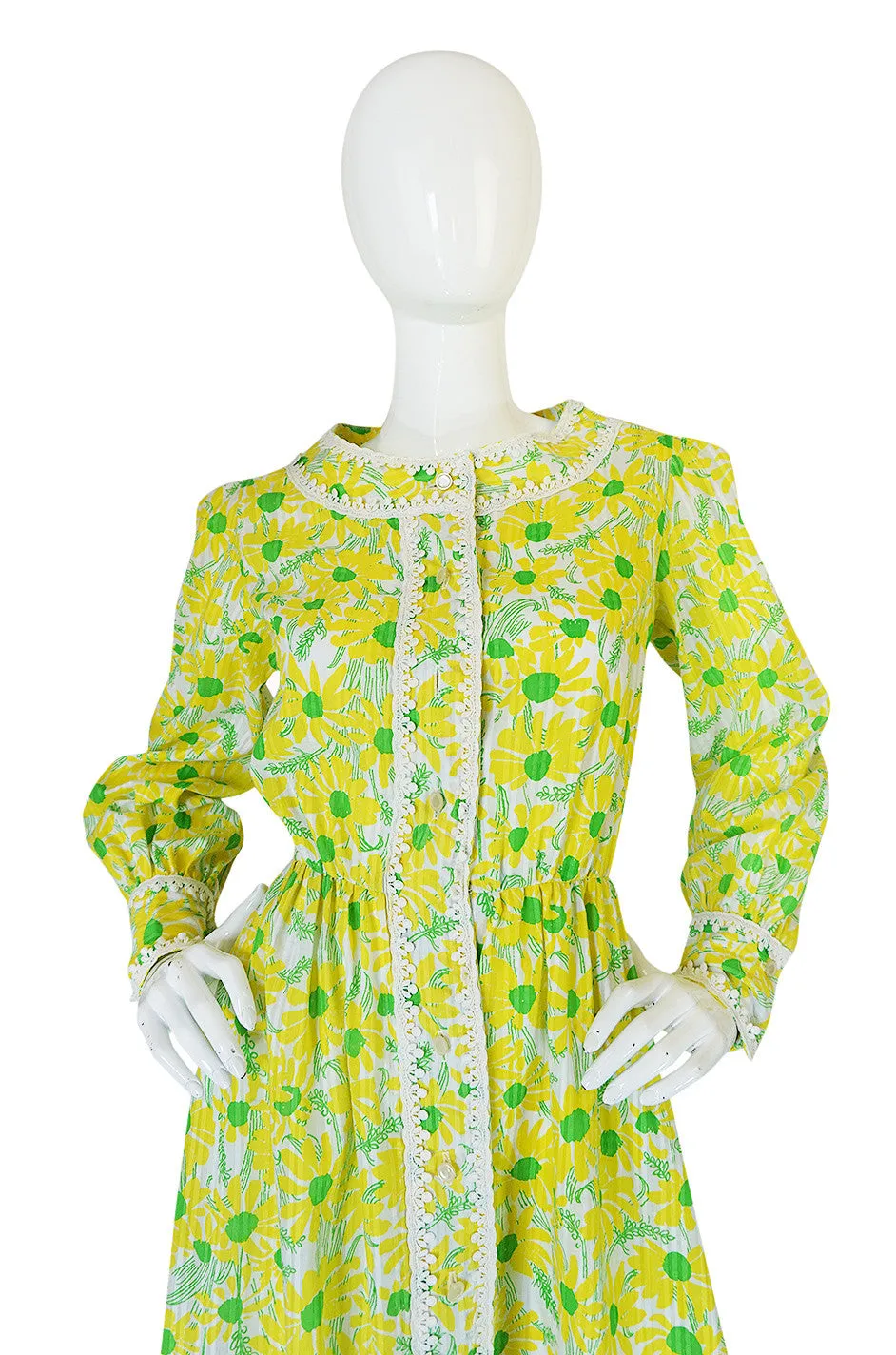 Early 1960s "The Lilly" Lilly Pulitzer Yellow & Green Floral Dress
