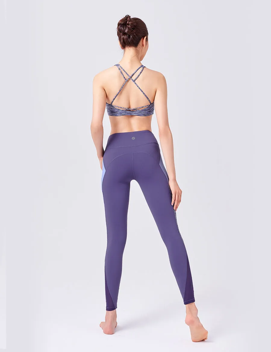 easyoga LA-VEDA Libra Bra - D56 Dark/Light Blue Stripe