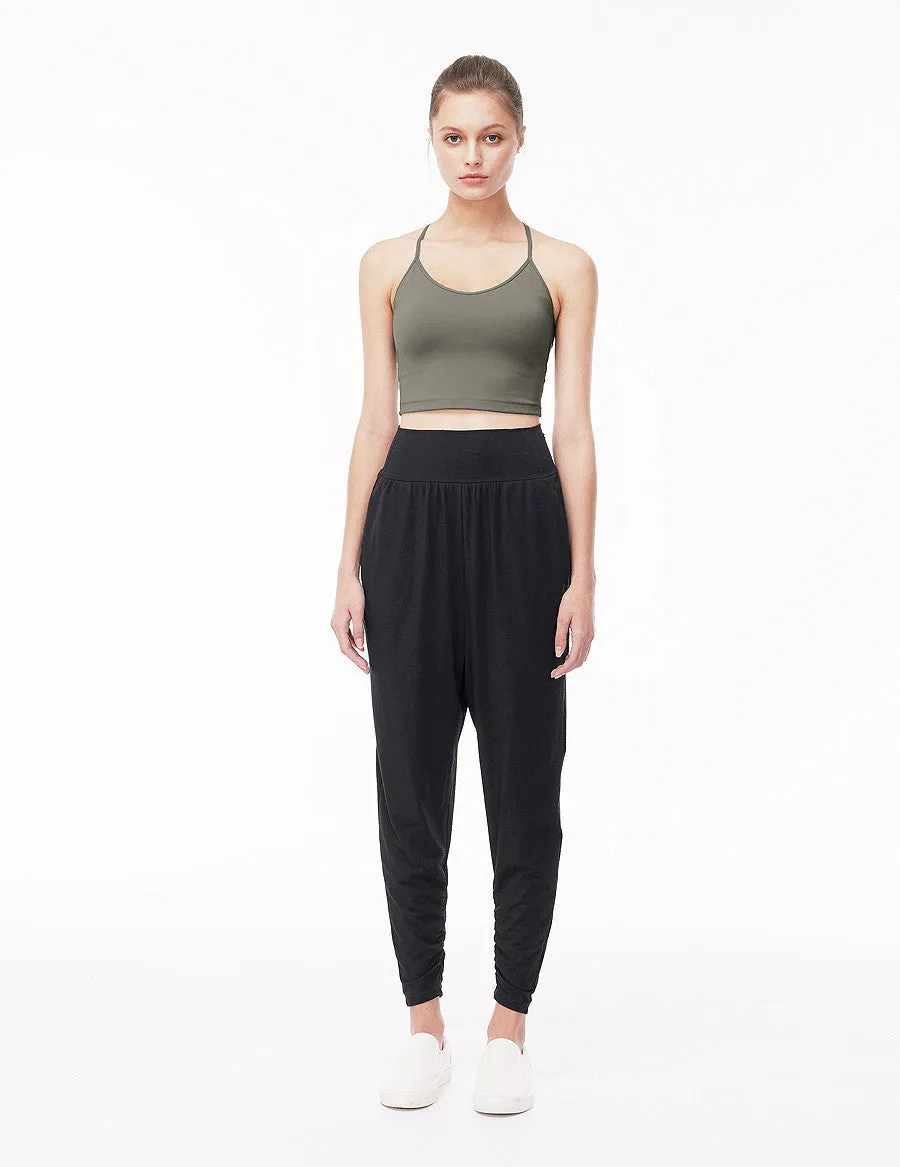 easyoga LA-VEDA Linear Back Shaping Cropped Tank - A16 Mist Gray