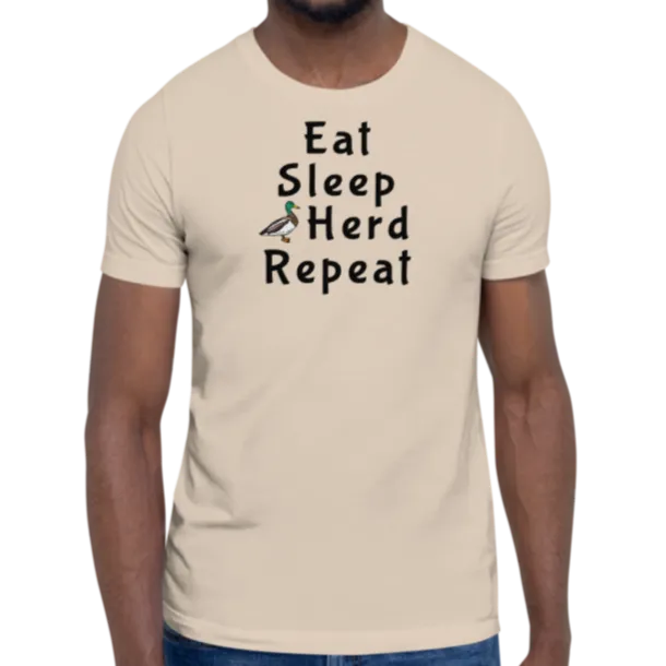 Eat Sleep Duck Herd Repeat T-Shirts - Light