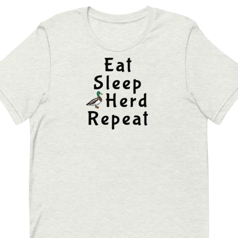 Eat Sleep Duck Herd Repeat T-Shirts - Light