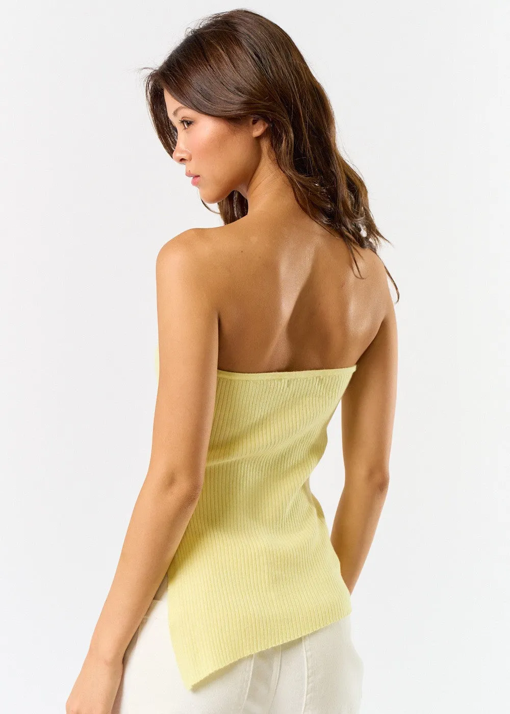 Eleanor Yellow Sweater Tube Top