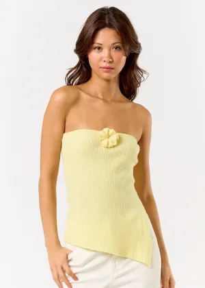 Eleanor Yellow Sweater Tube Top
