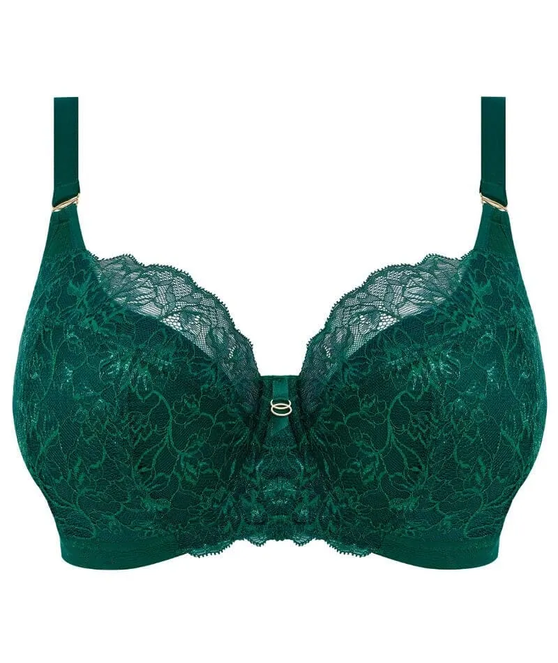 Elomi Brianna Underwire Padded Half Cup Bra - Rainforest