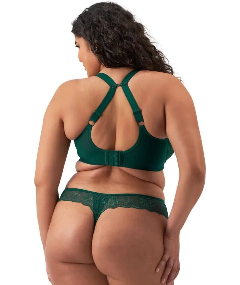Elomi Brianna Underwire Padded Half Cup Bra - Rainforest