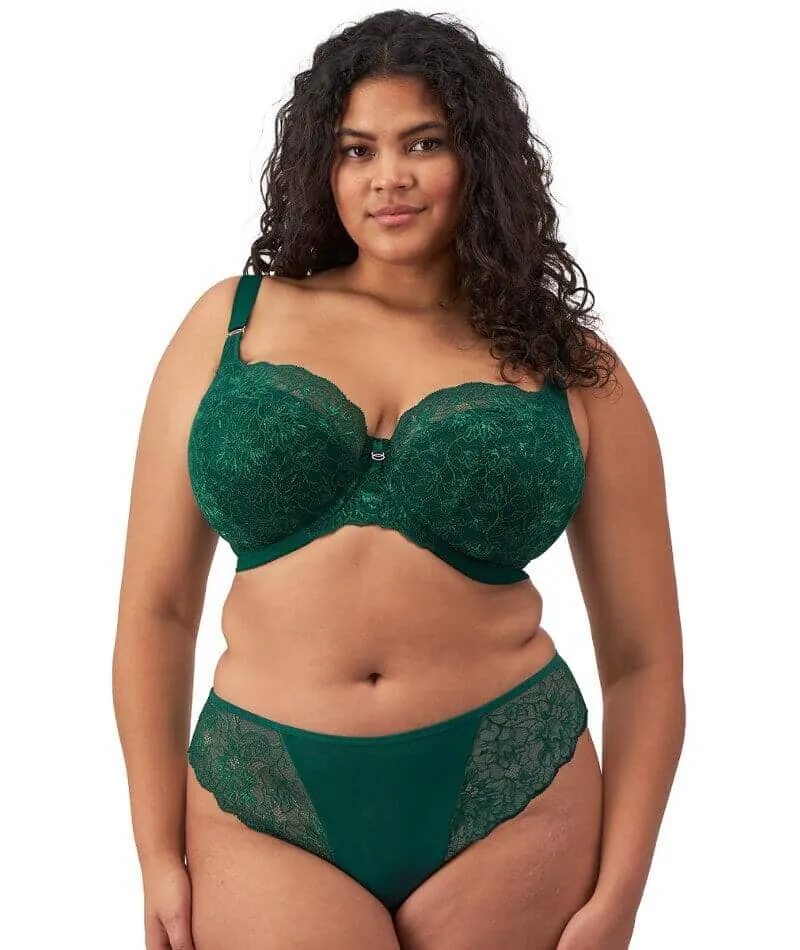 Elomi Brianna Underwire Padded Half Cup Bra - Rainforest