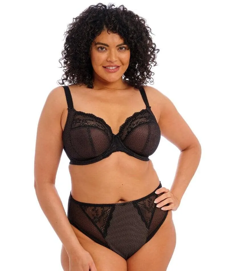 Elomi Charley Underwire Stretch Plunge Bra - Black