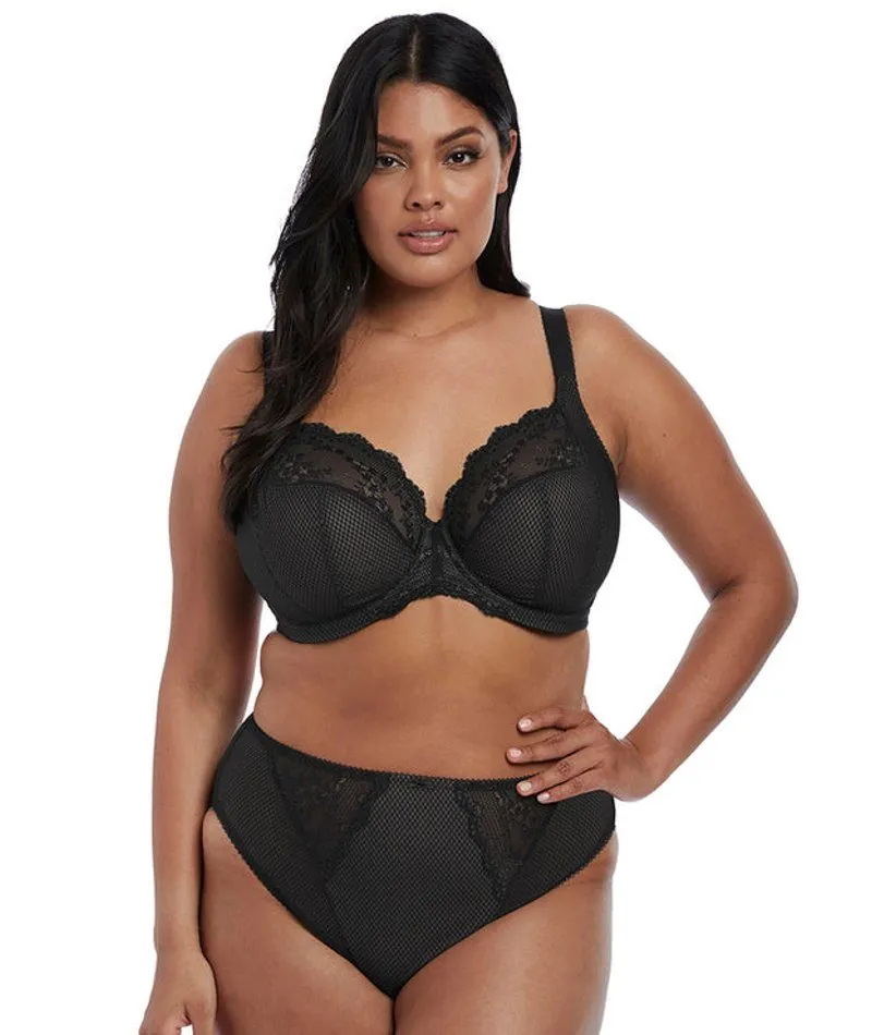 Elomi Charley Underwire Stretch Plunge Bra - Black