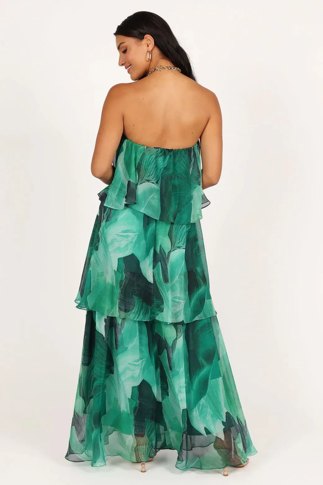 Emily | Bloom Strapless Tiered Maxi Dress