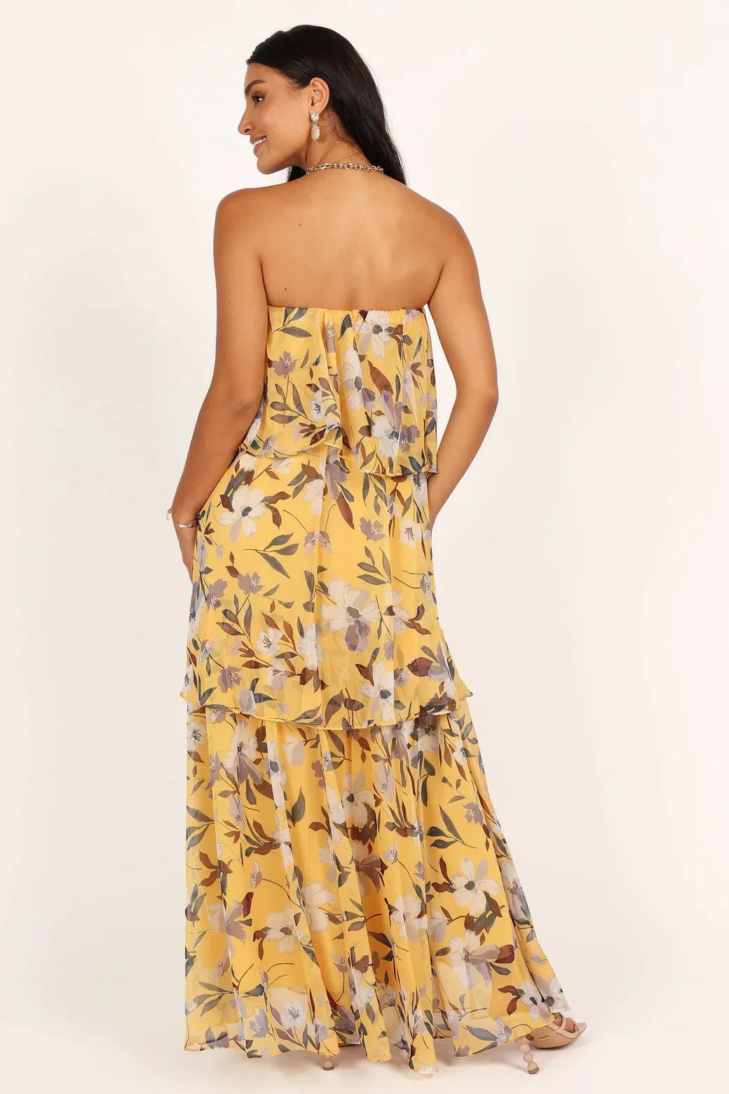 Emily | Bloom Strapless Tiered Maxi Dress