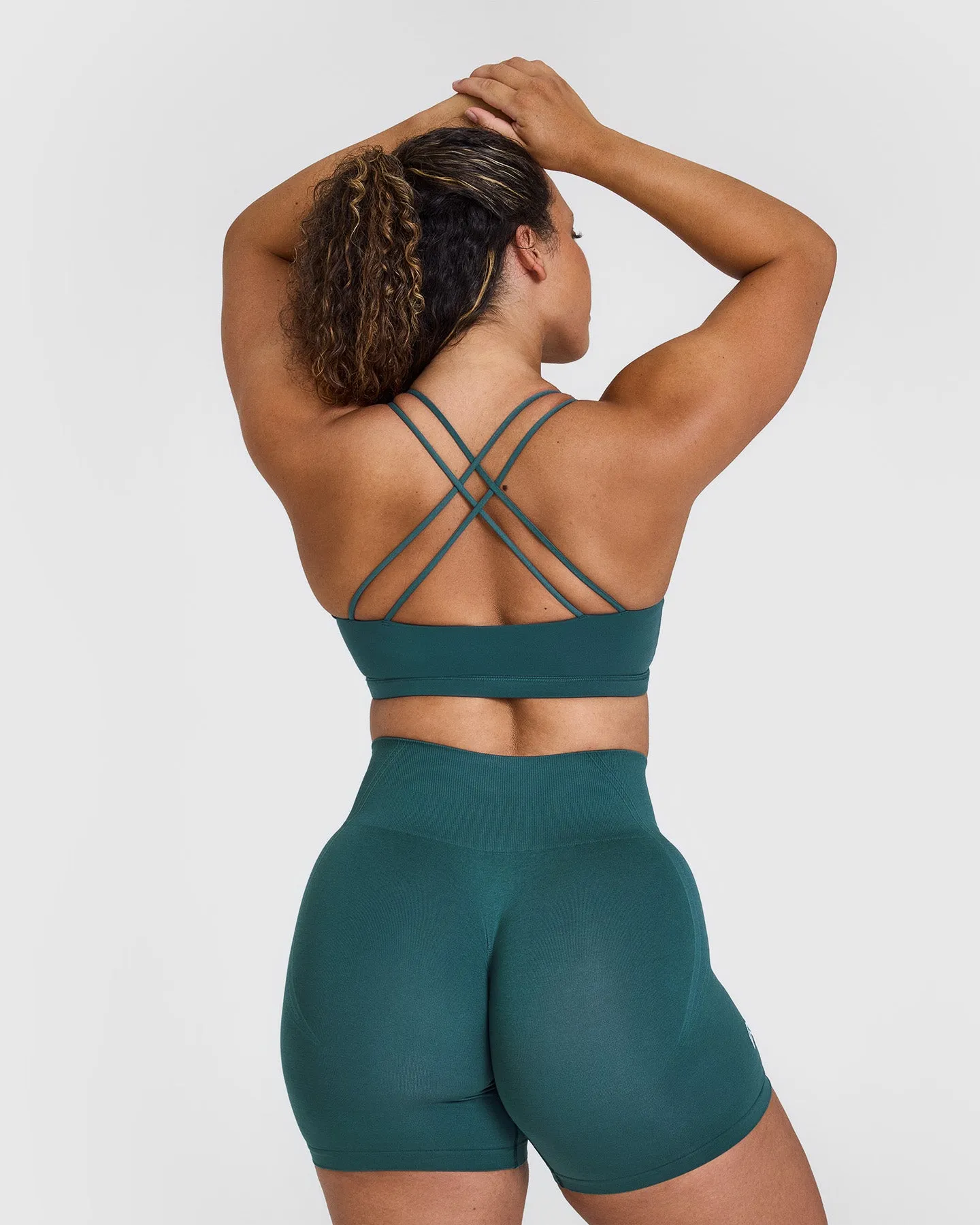 Everyday Cross Over Bralette | Marine Teal
