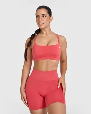 Everyday Cross Over Bralette | Sweet Red
