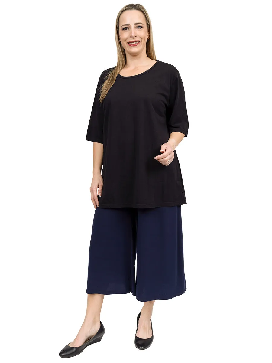 Everyday Tee - Black - Cotton Spandex