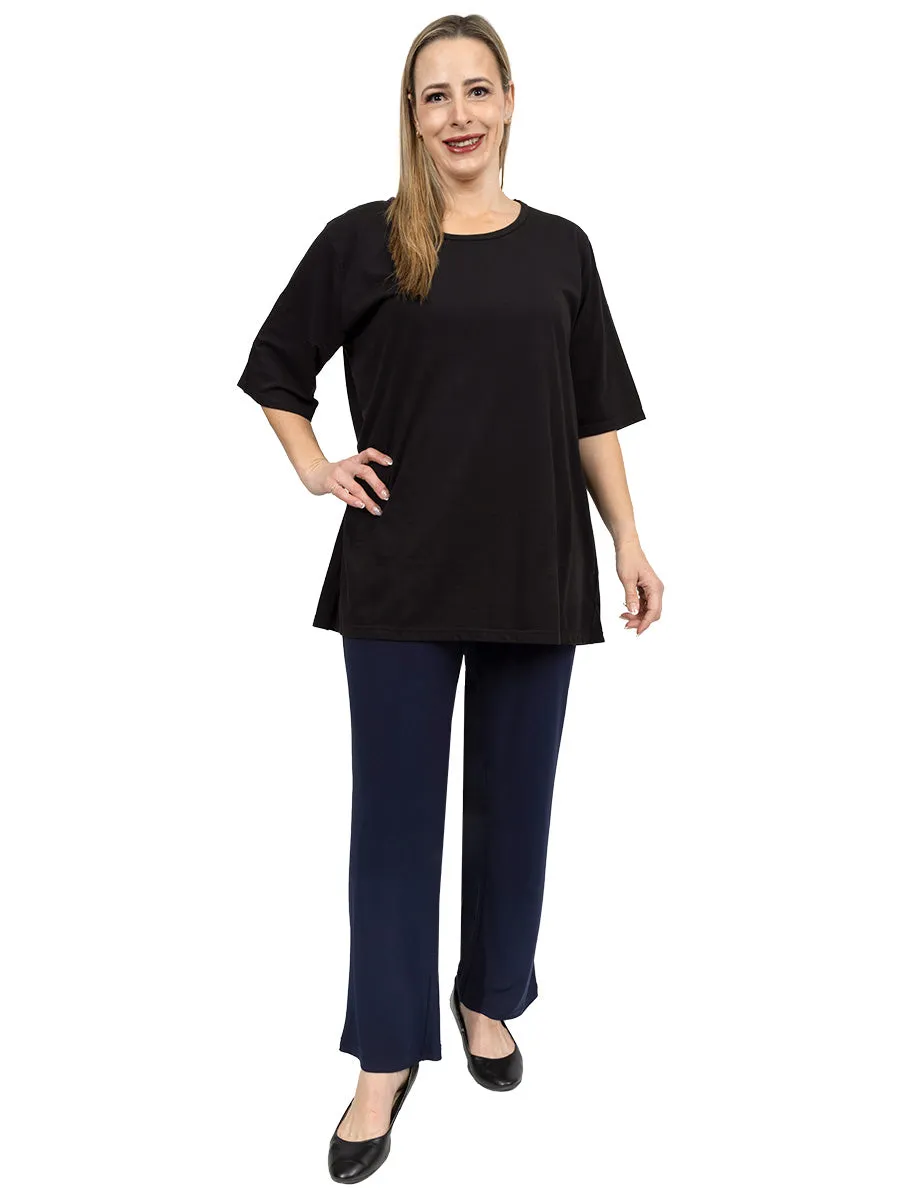 Everyday Tee - Black - Cotton Spandex