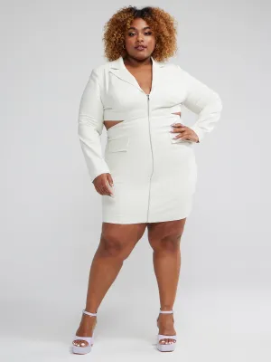 Fashion To Figure - Camella Linen Cutout Blazer Dress