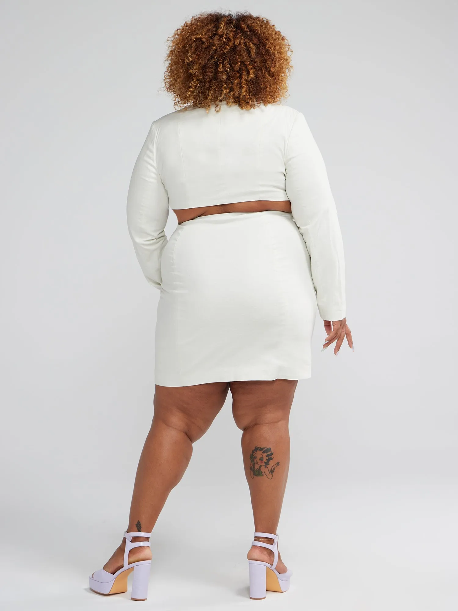 Fashion To Figure - Camella Linen Cutout Blazer Dress