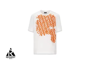 Fendi FF Motif Crewneck Tee "White/Orange"