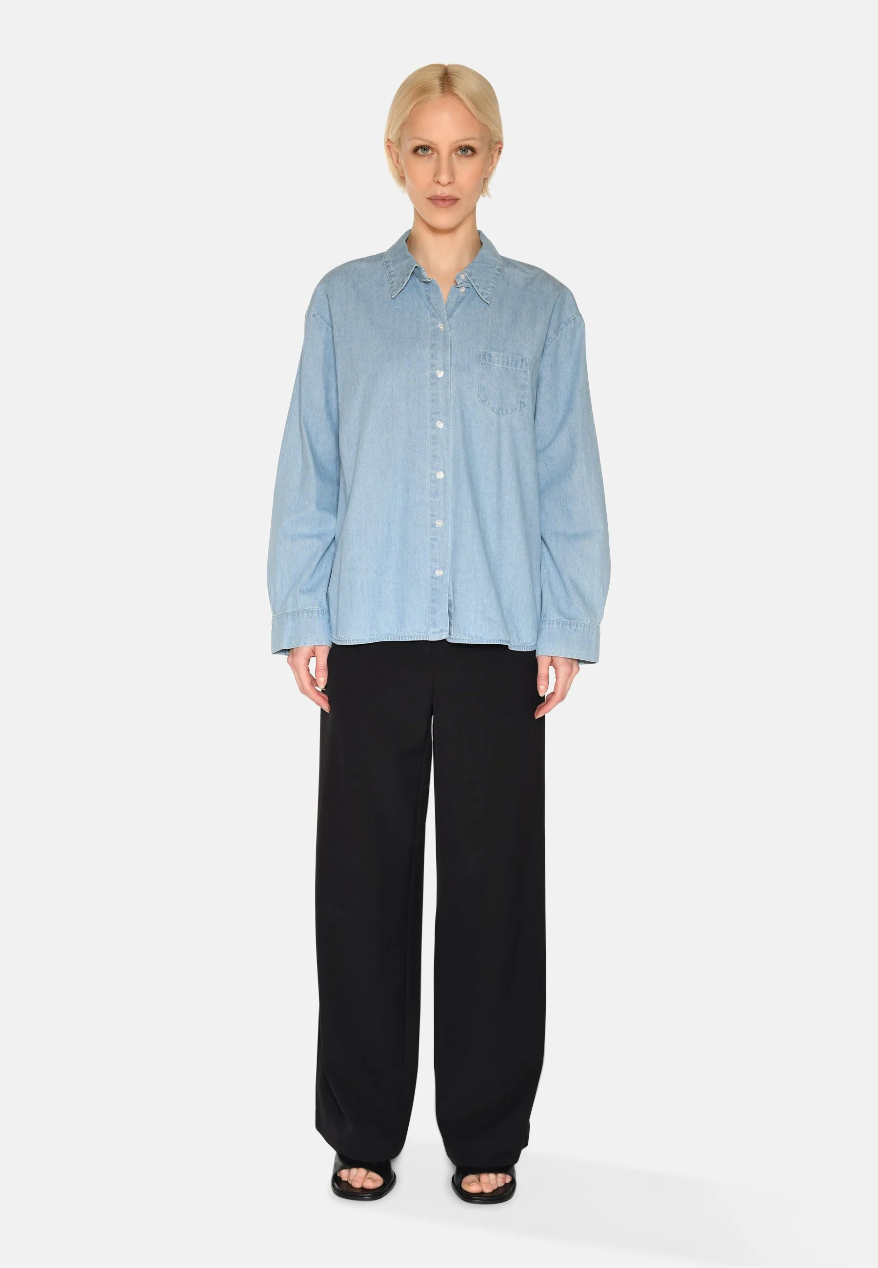 Fern denim shirt 4147 - Light Blue