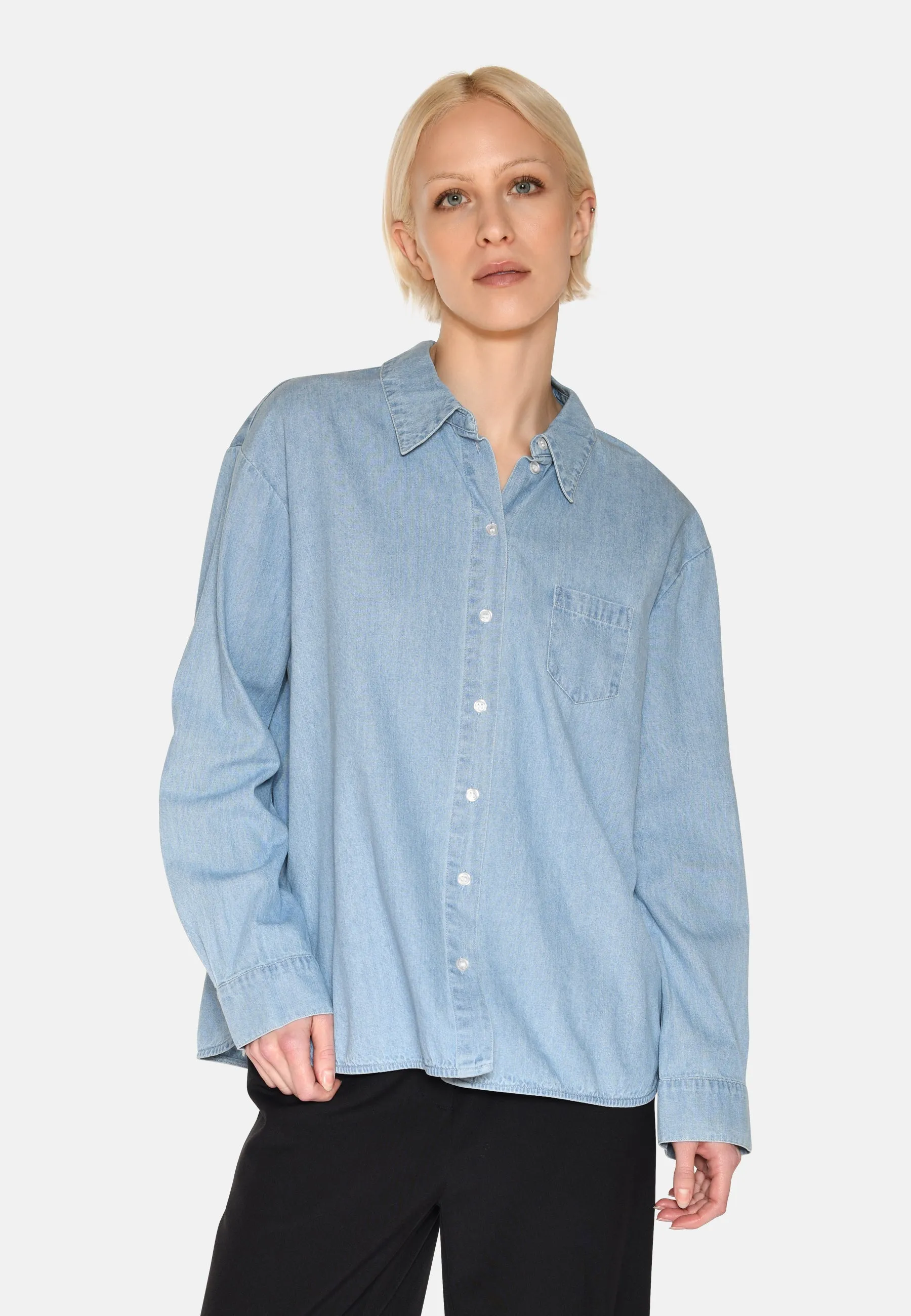 Fern denim shirt 4147 - Light Blue