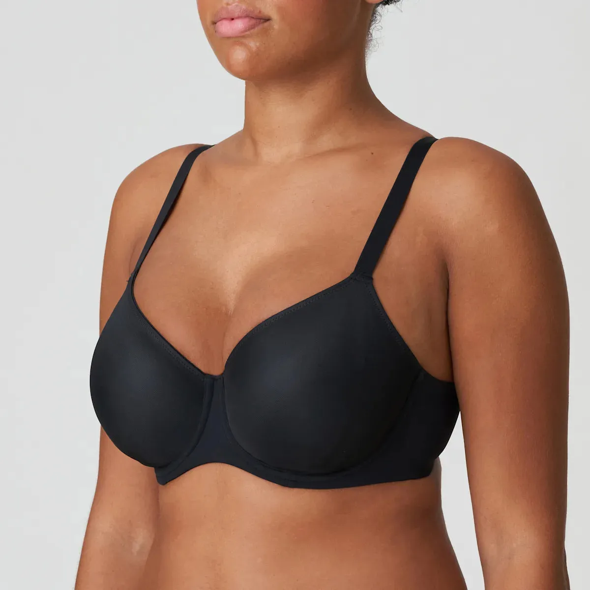 Figuras Non Padded Full Cup Bra  In Charcoal - PrimaDonna