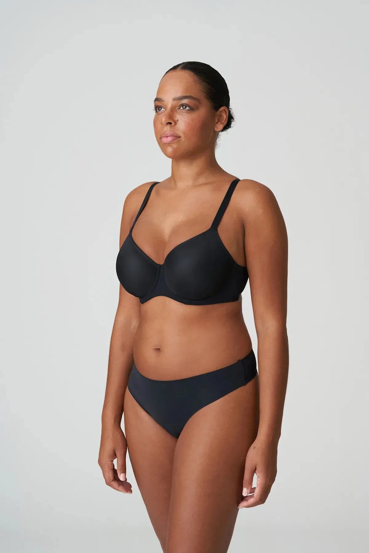 Figuras Non Padded Full Cup Bra  In Charcoal - PrimaDonna
