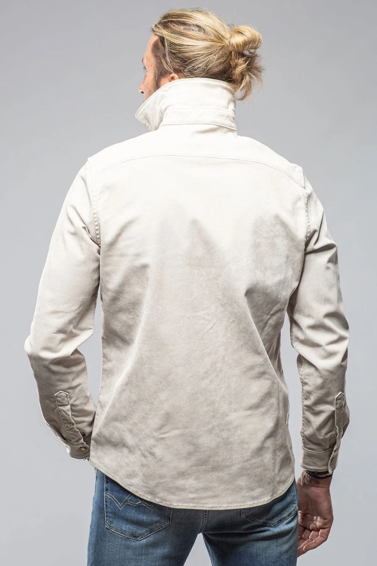 Finn Velvet Finish Shirt In Sasso