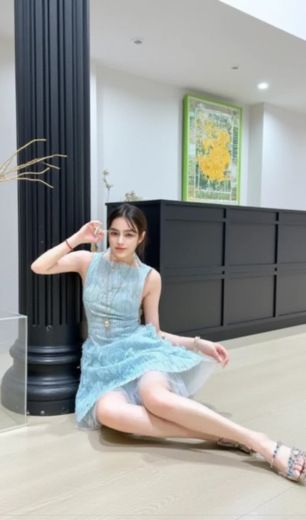 Flavia Floral Lace Mini Dress