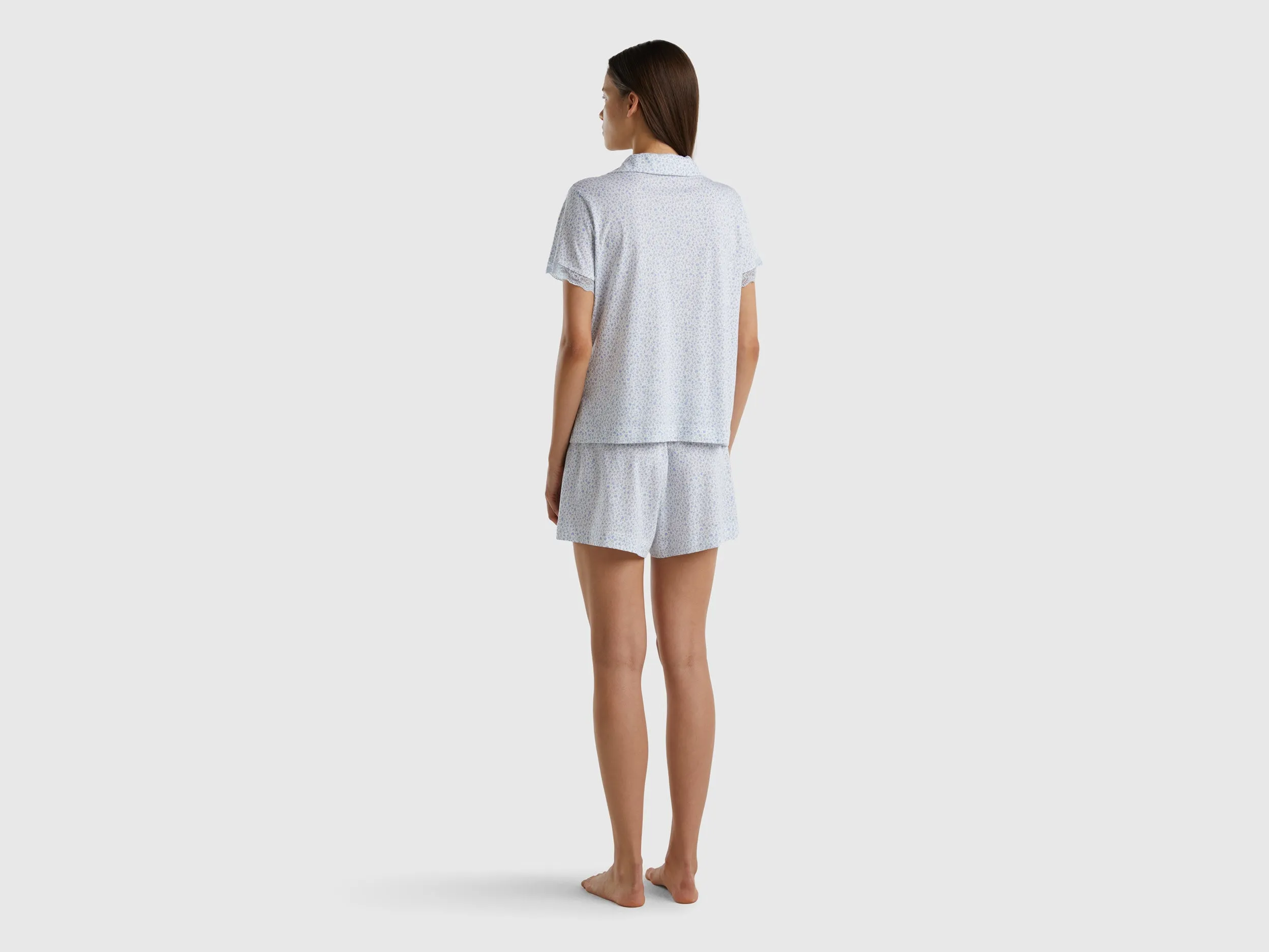 FLORAL PYJAMAS IN COTTON AND MODAL®