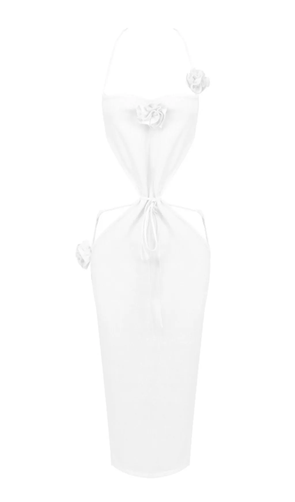 Flower hollow lace-up suspender skirt