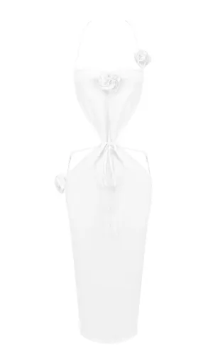 Flower hollow lace-up suspender skirt