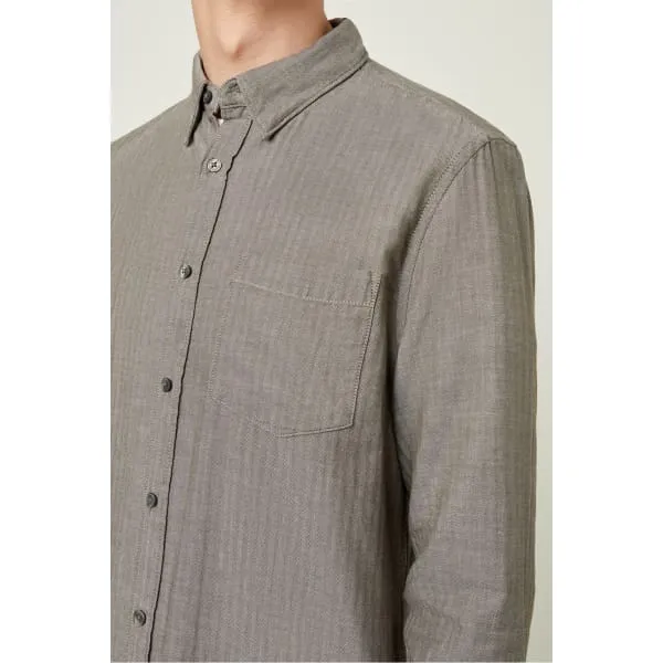 French Connection HERRINGBONE FLANNEL SHIRT