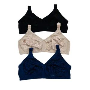 Full Cup Net Bras: 3-Piece Set