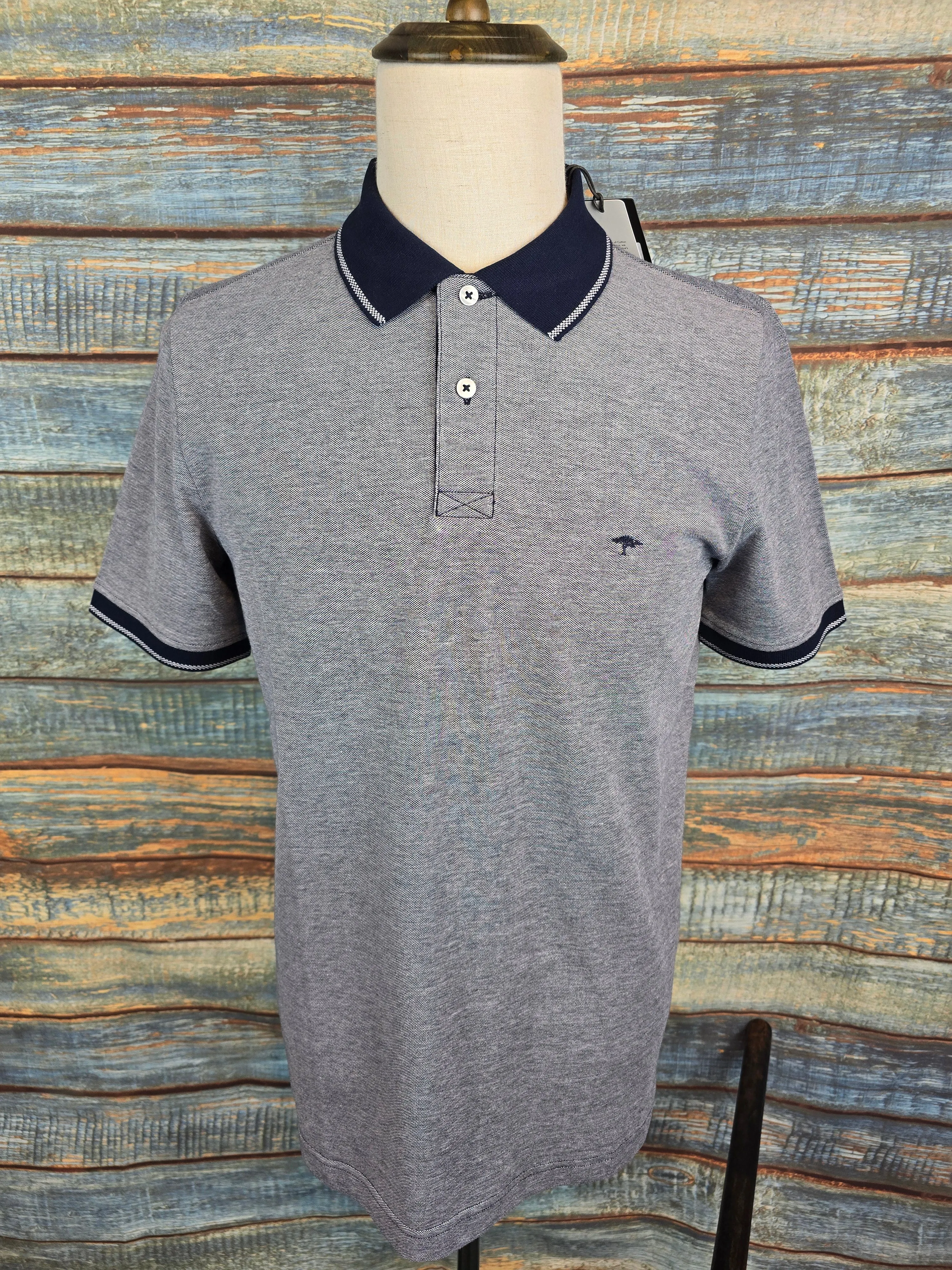 FYNCH HATTON Two Tone Pique Polo Shirts