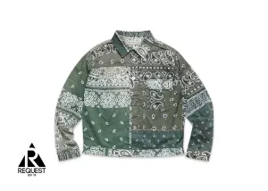 Gauze Bandana Patchwork Jacket "Olive"