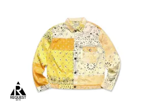 Gauze Bandana Patchwork Jacket "Yellow"